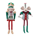 Plush Nutcracker and Mouse Figurines (Set of 2)