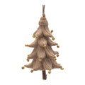 Rustic Tree Ornaments (Set of 4) Ð 5.25" Plastic with Jute Hanger