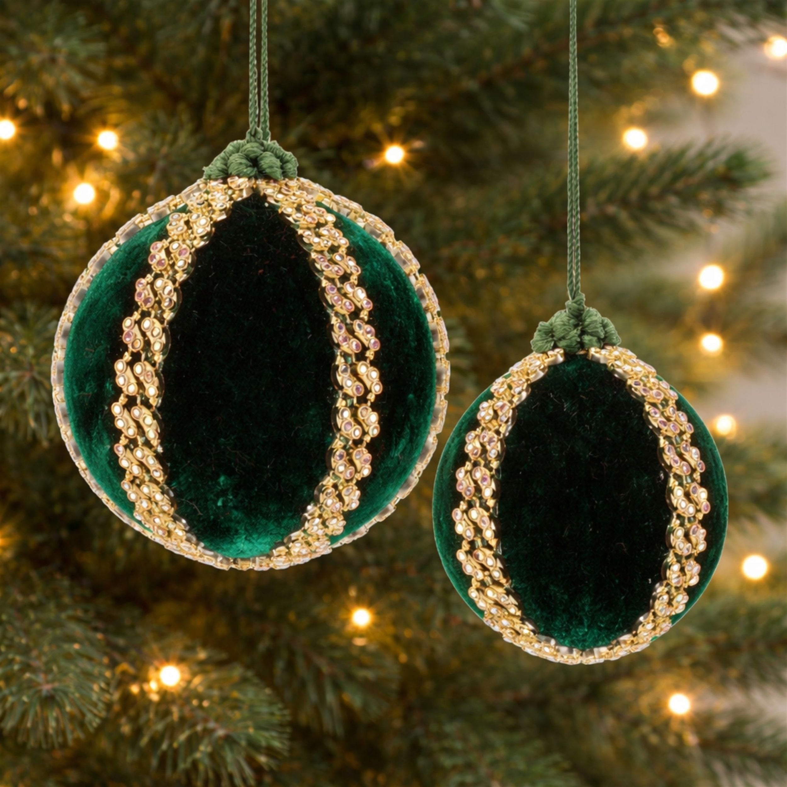 Shimmer Ball Ornaments (Set of 4) Ð 3" & 4" Plastic/Polyester Christmas Decorations