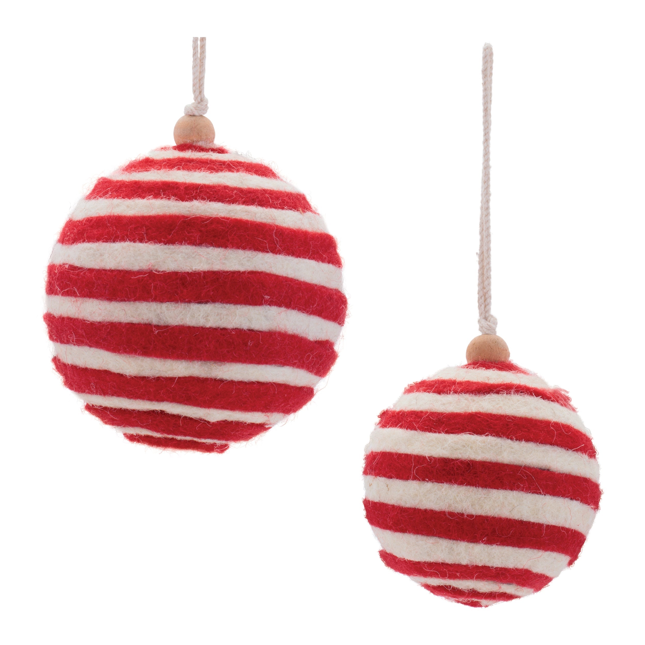 Glitter Ball Ornaments (Set of 8) Ð 3" & 4" Plastic/Polyester Christmas Decorations