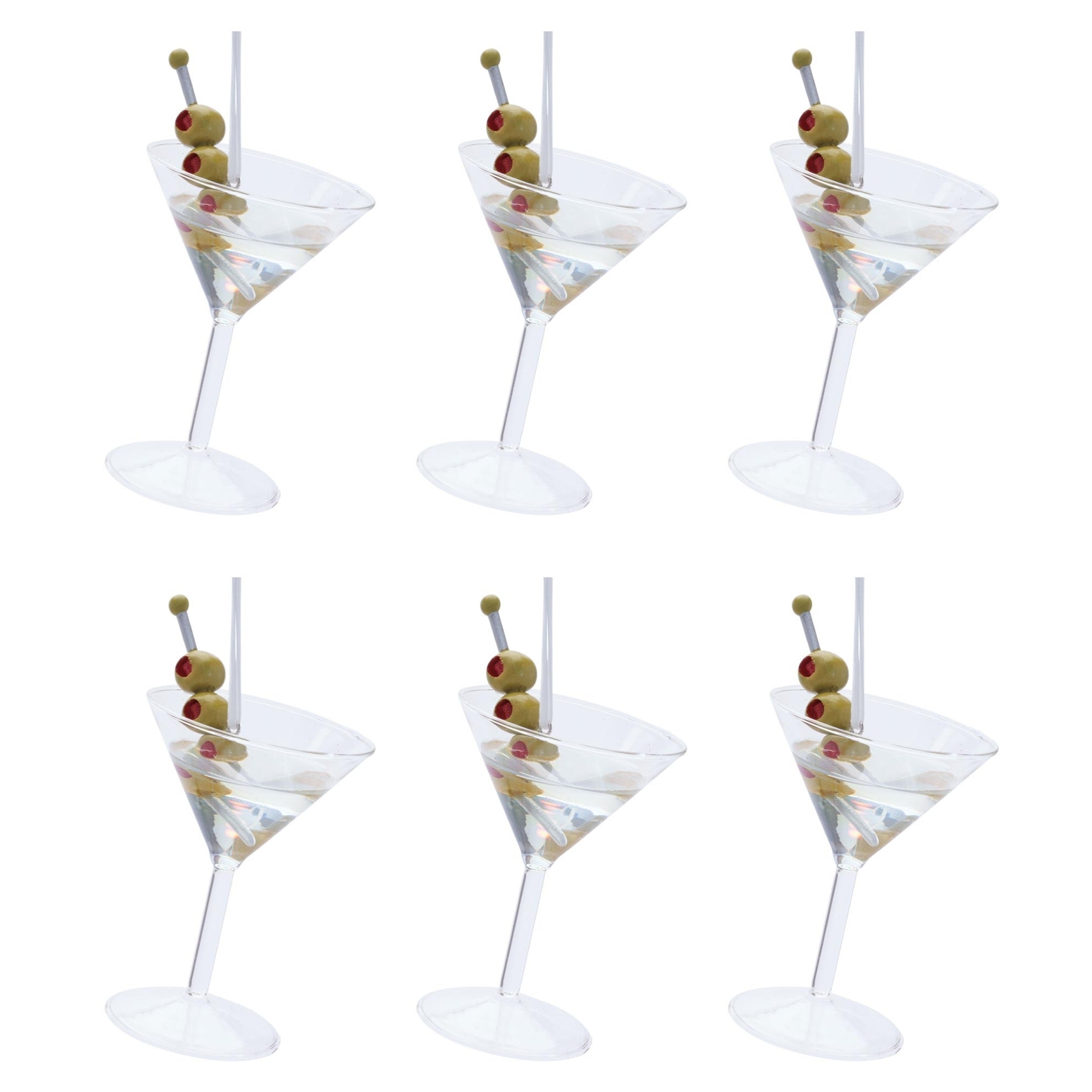 Martini Glass Ornament (Set of 6)