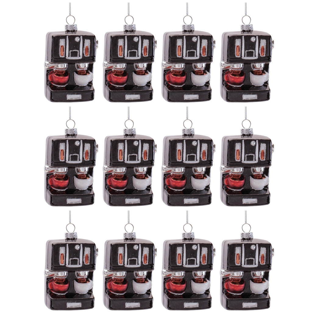 Espresso Machine Glass Ornament (Set of 12)
