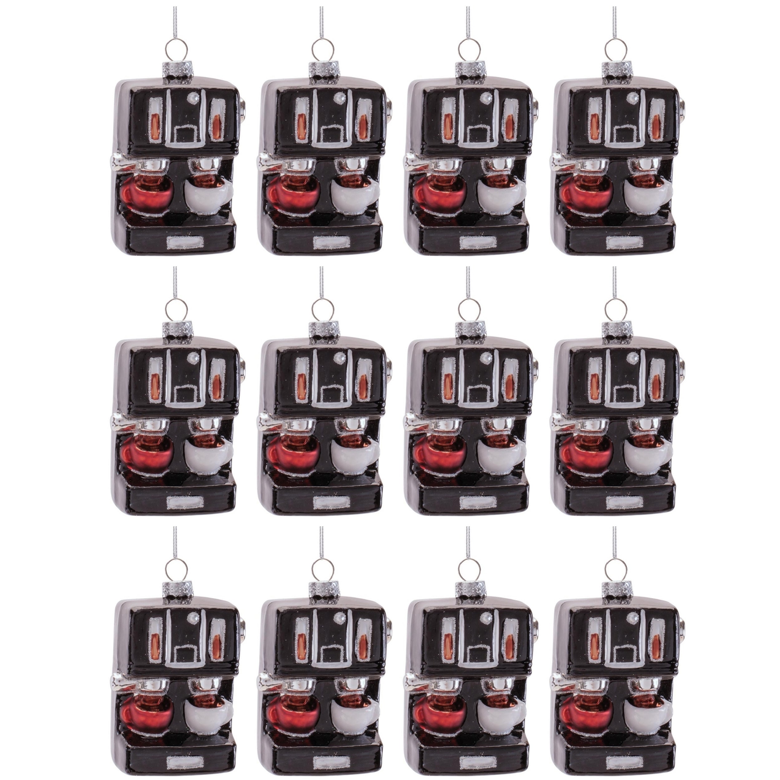 Espresso Machine Glass Ornament (Set of 12)