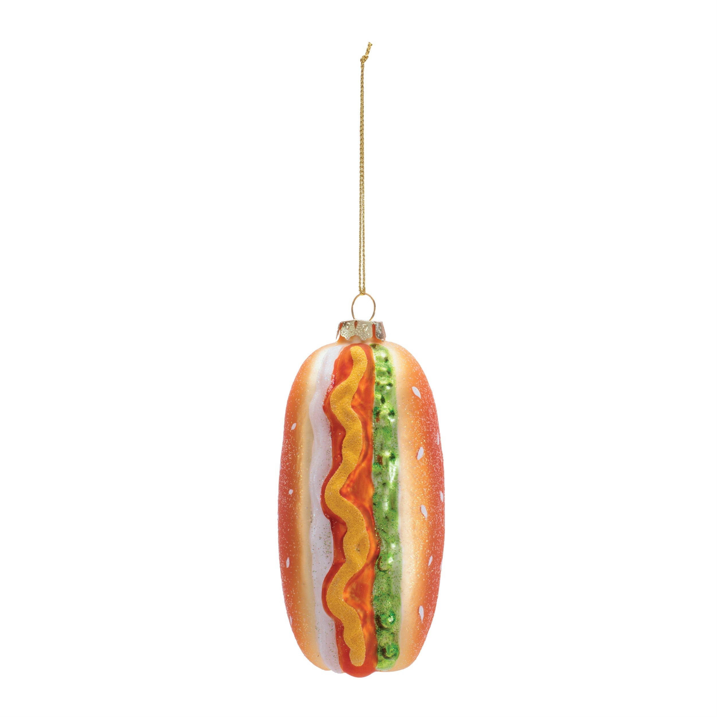 Glass Hot Dog Ornaments (Set of 12)