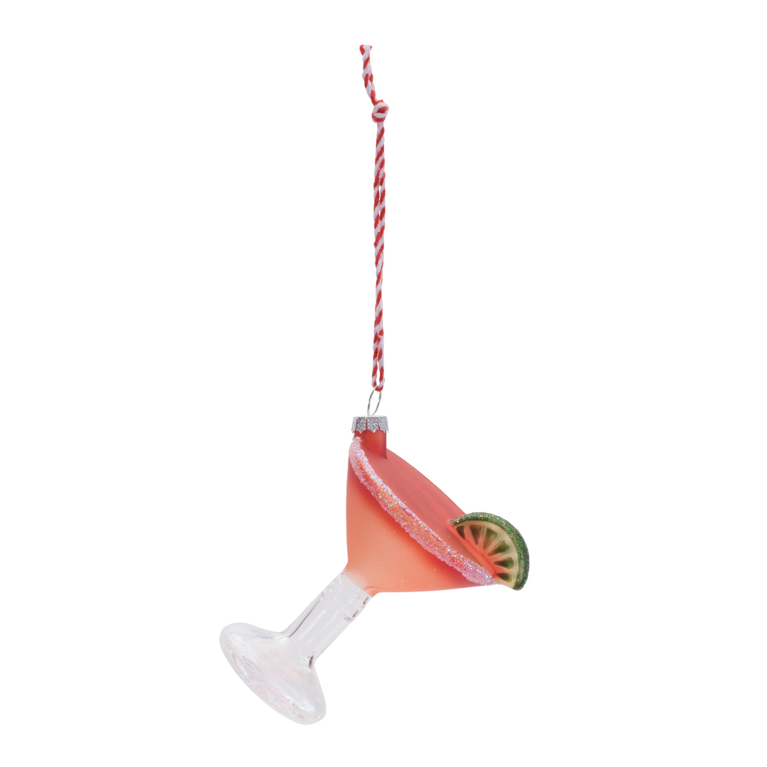Glass Strawberry Margarita Ornaments (Set of 6)