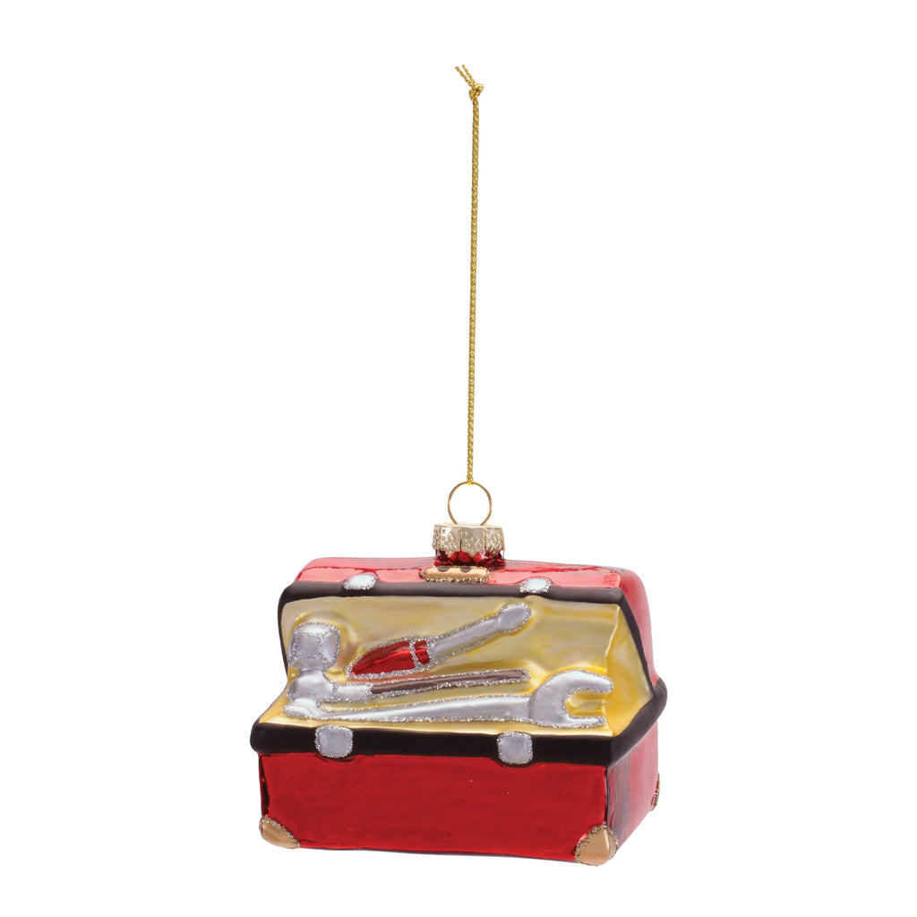 Glass Toolbox Ornaments (Set of 6)