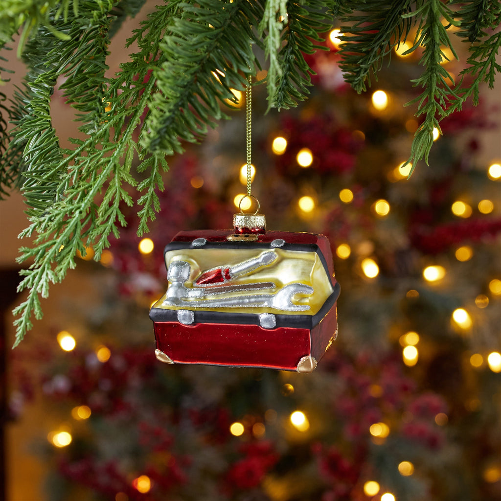 Glass Toolbox Ornaments (Set of 6)