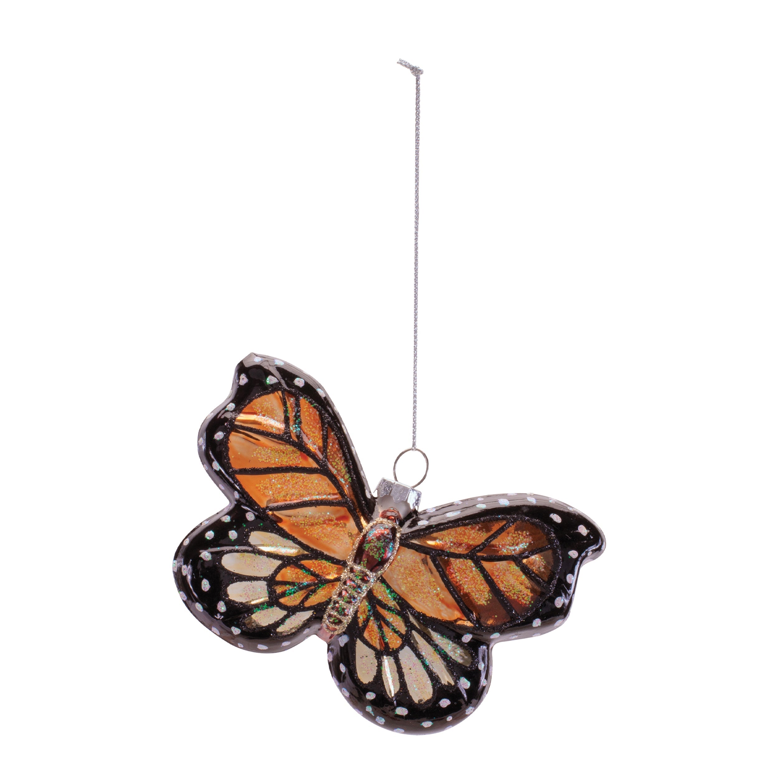 Glass Butterfly Ornaments (Set of 6)