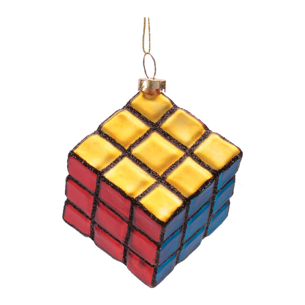 Glass RubikÕs Cube Ornaments (Set of 6)