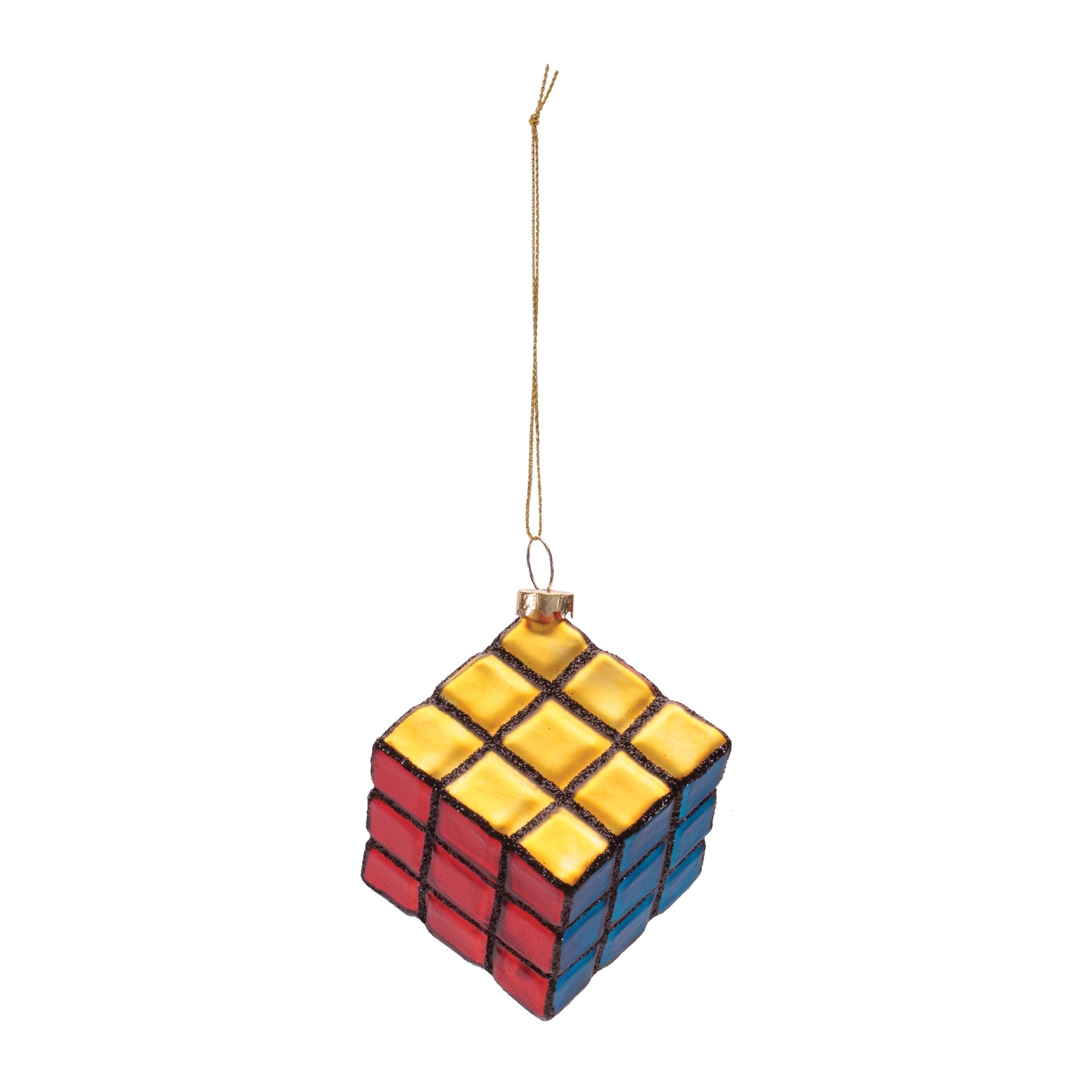Glass RubikÕs Cube Ornaments (Set of 6)