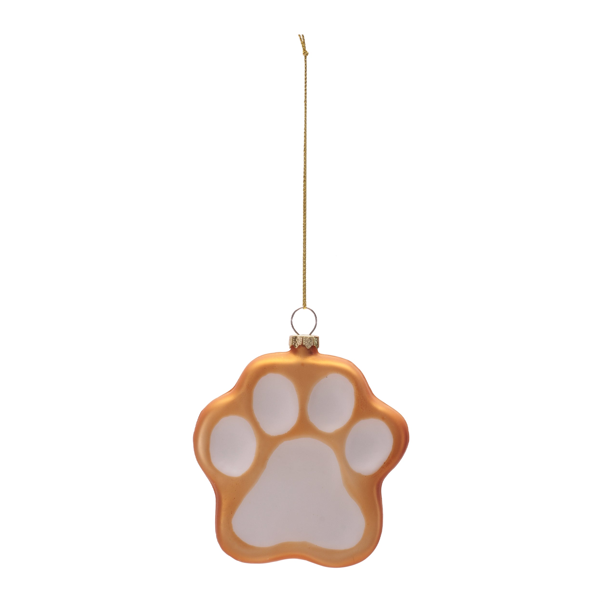Glass Paw Print Ornaments (Set of 6)