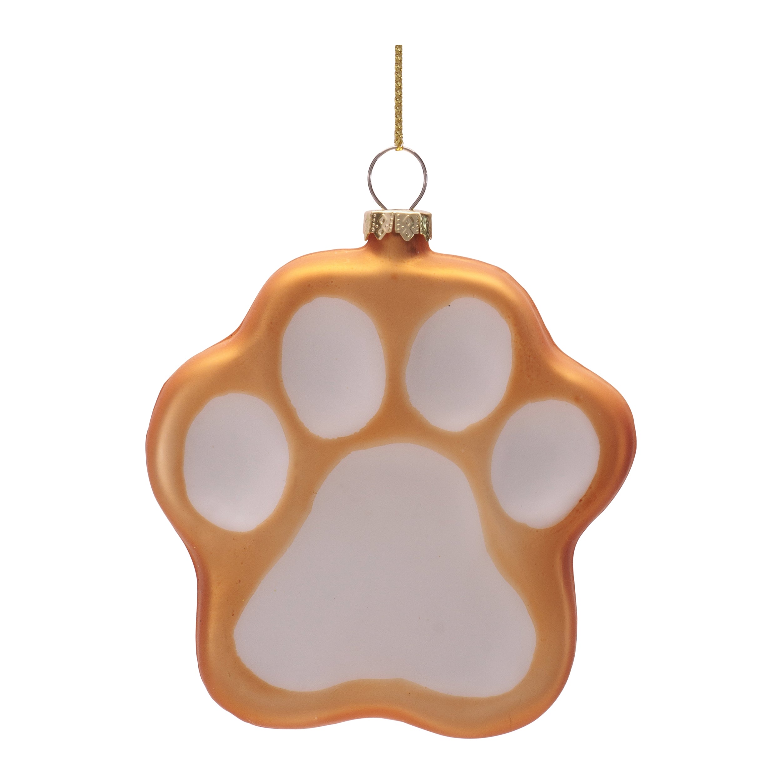 Glass Paw Print Ornaments (Set of 6)
