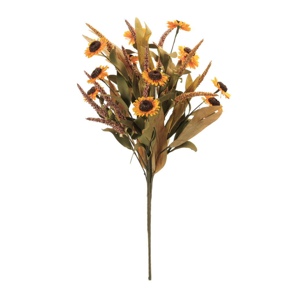 Fall Sunflower & Foliage Bush (Set of 2)