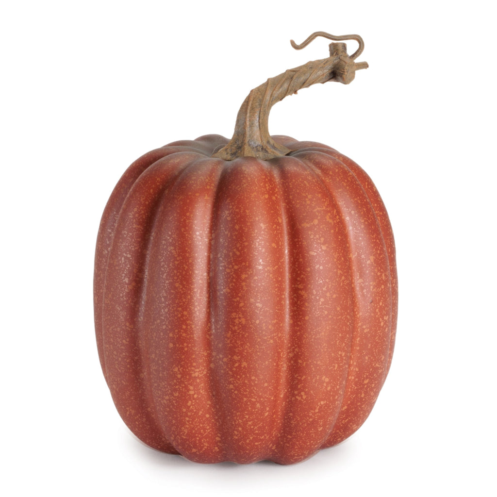 Rustic Ribbed Decorative Pumpkins (Set of 2)