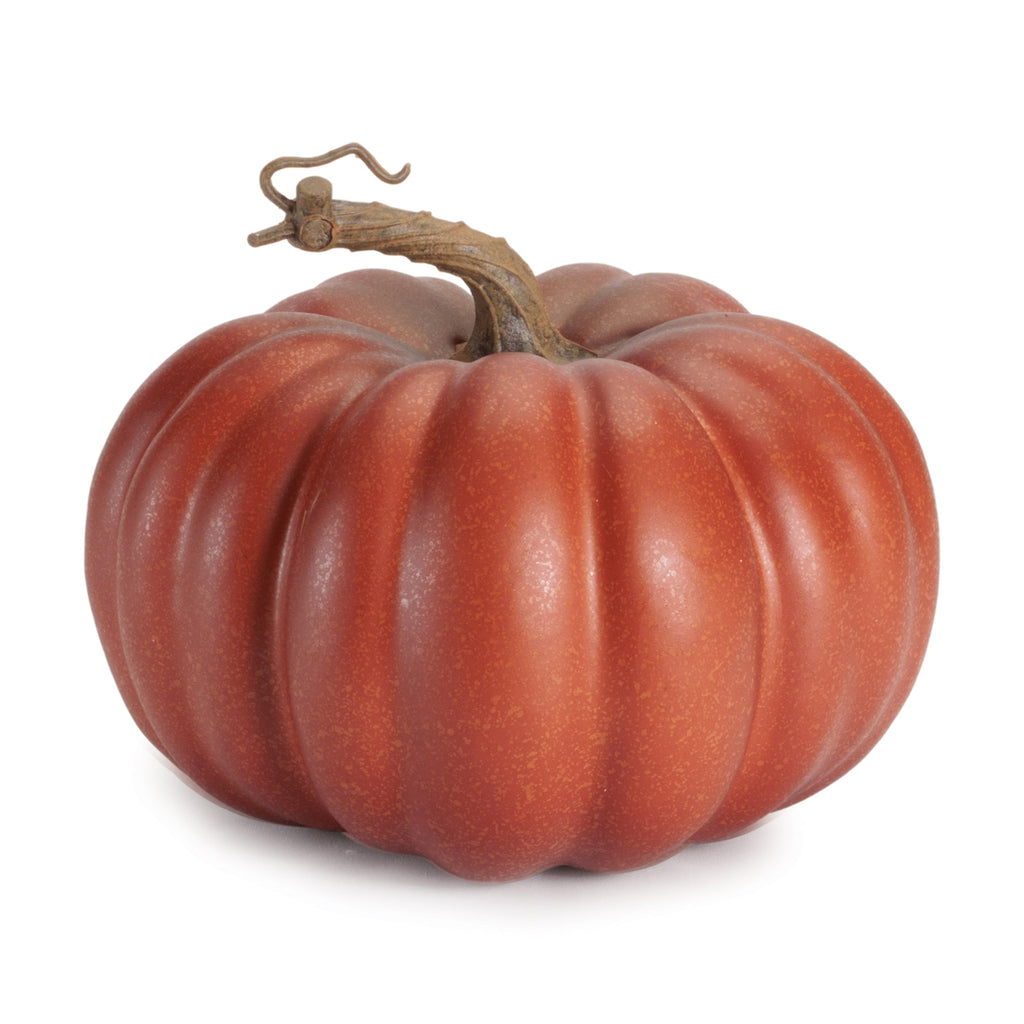 Rustic Ribbed Decorative Pumpkins (Set of 2)