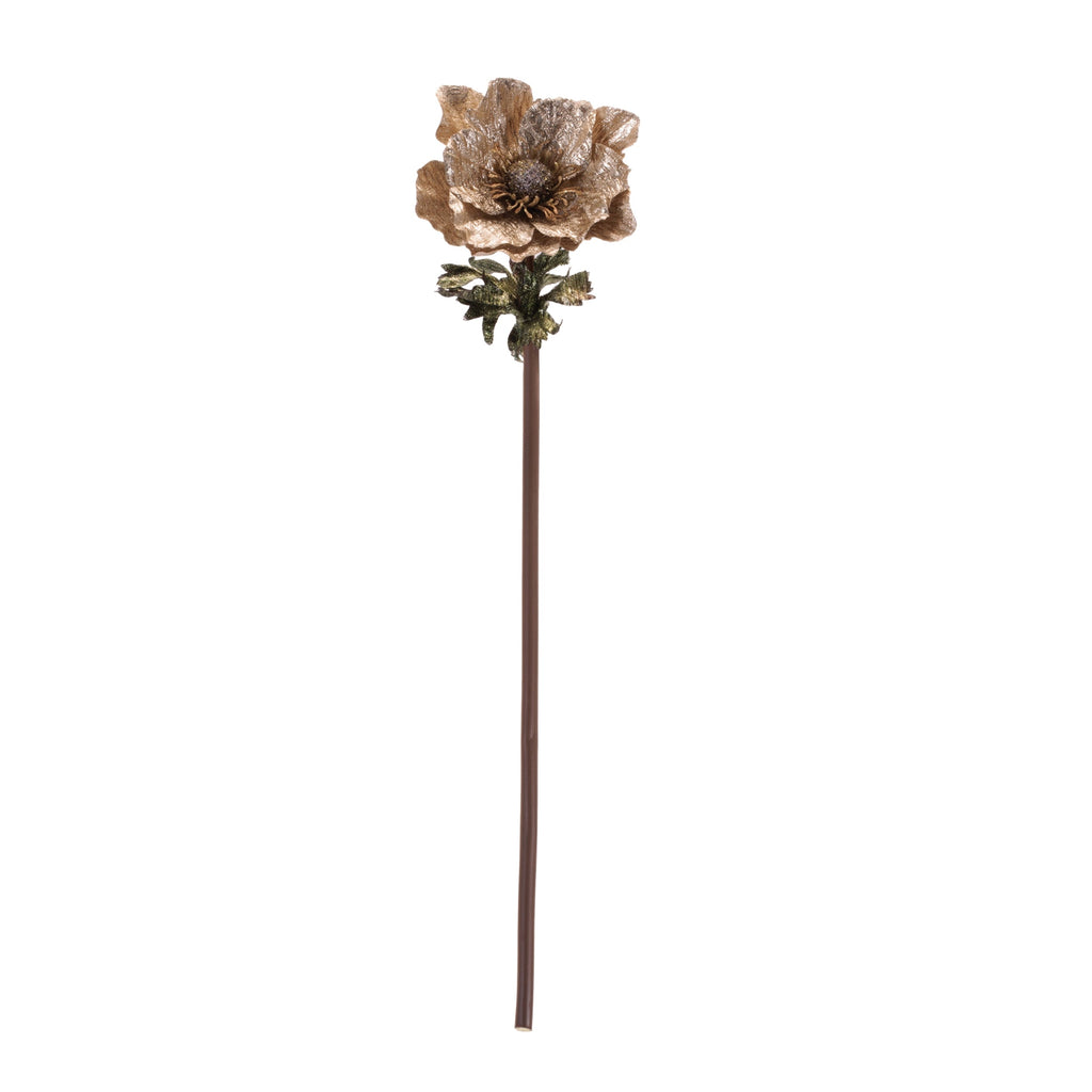 Metallic Anemone Flower Stem (Set of 4)