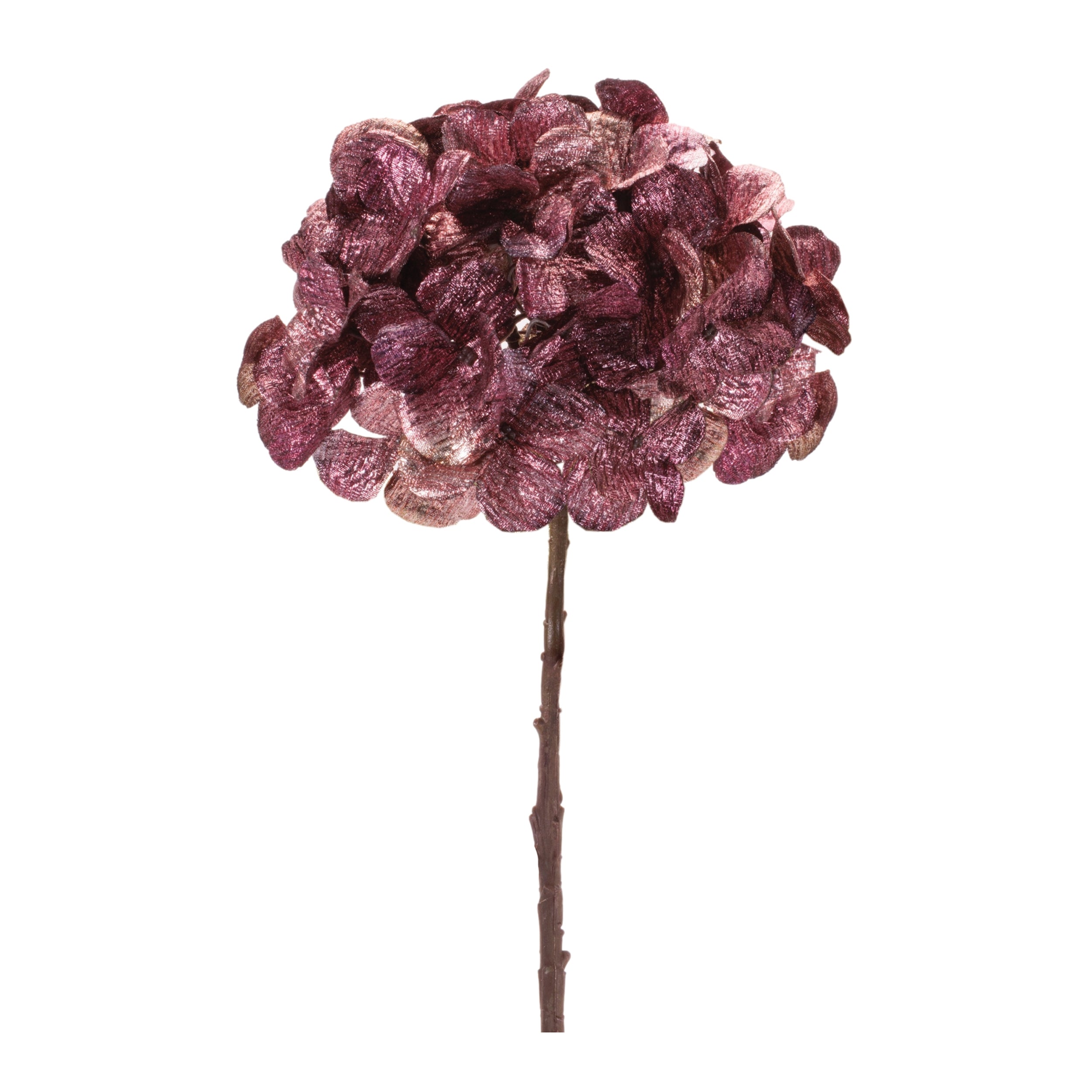Metallic Hydrangea Flower Stem (Set of 4)