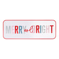 Metal Merry and Bright Sign 22"L