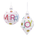 Glass Merry and Joy Ornaments (Set of 6)