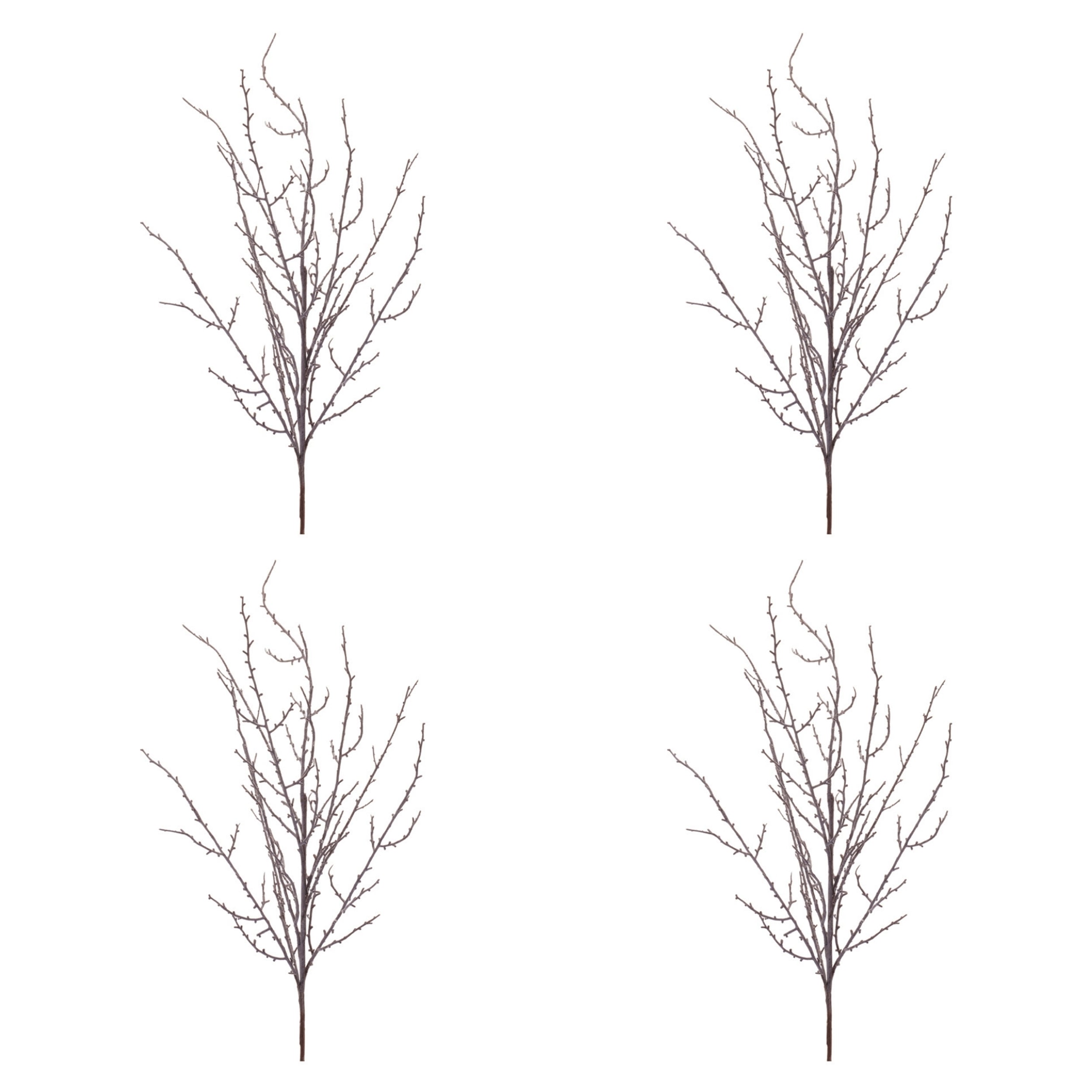 Frosted Snowy Twig Branch (Set of 4)