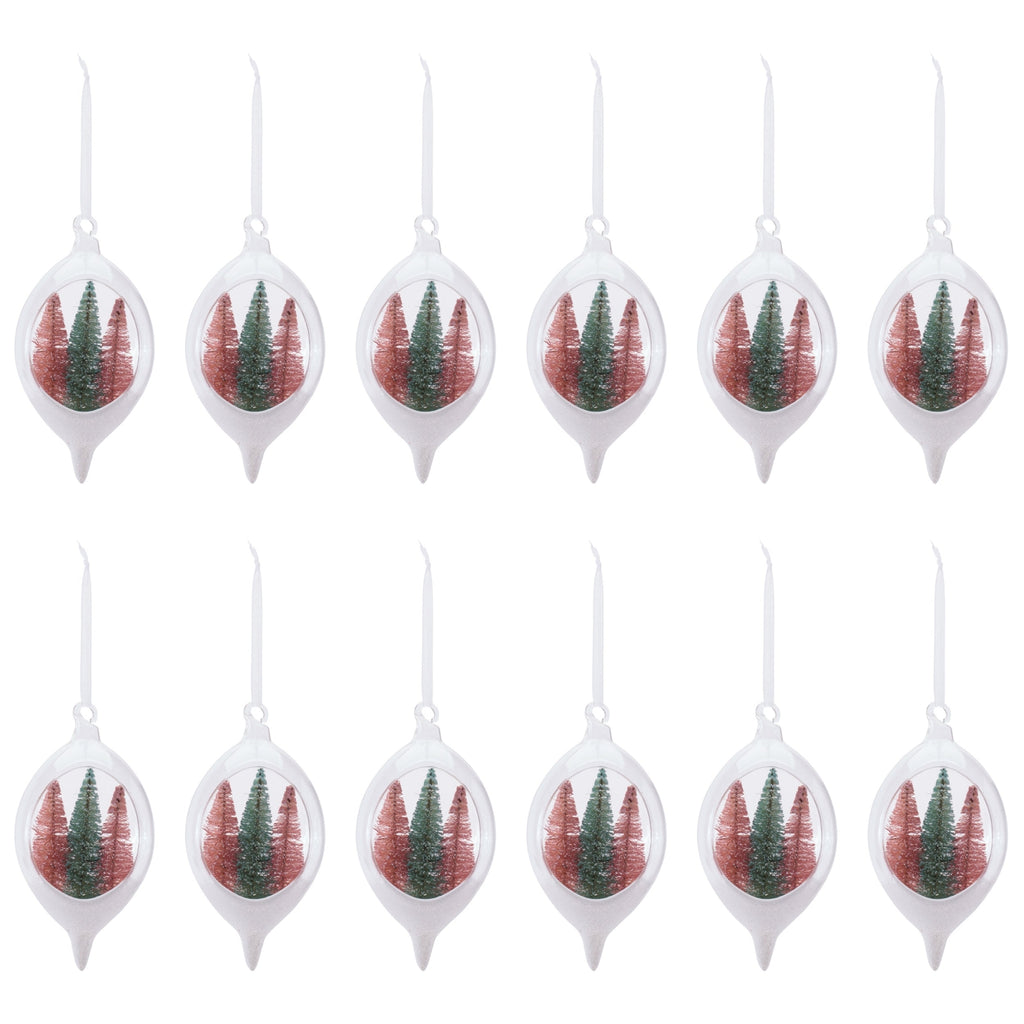 Triple Tree Open Frame Ornaments (Set of 12)