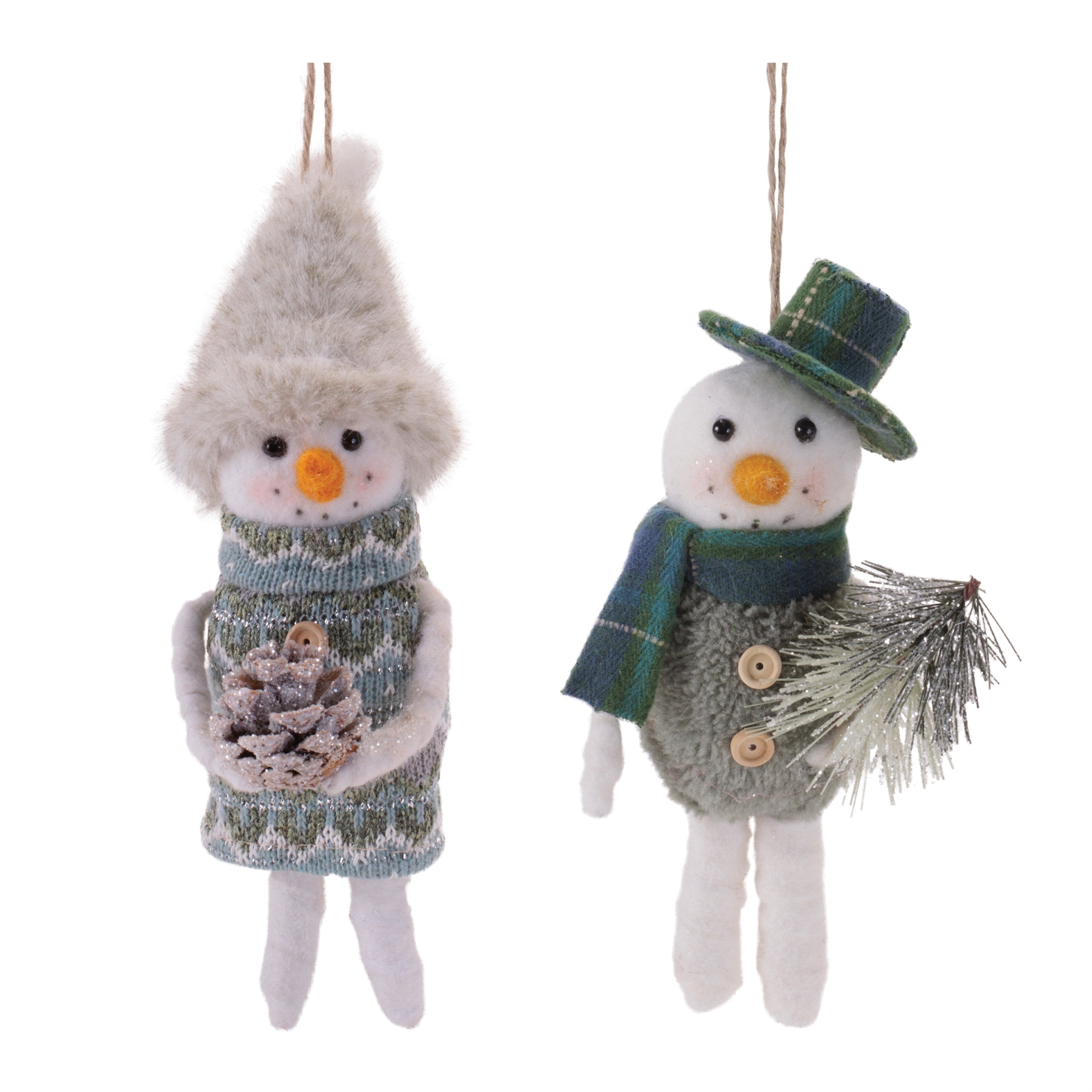Large Snowman Ornaments (Set of 6)
