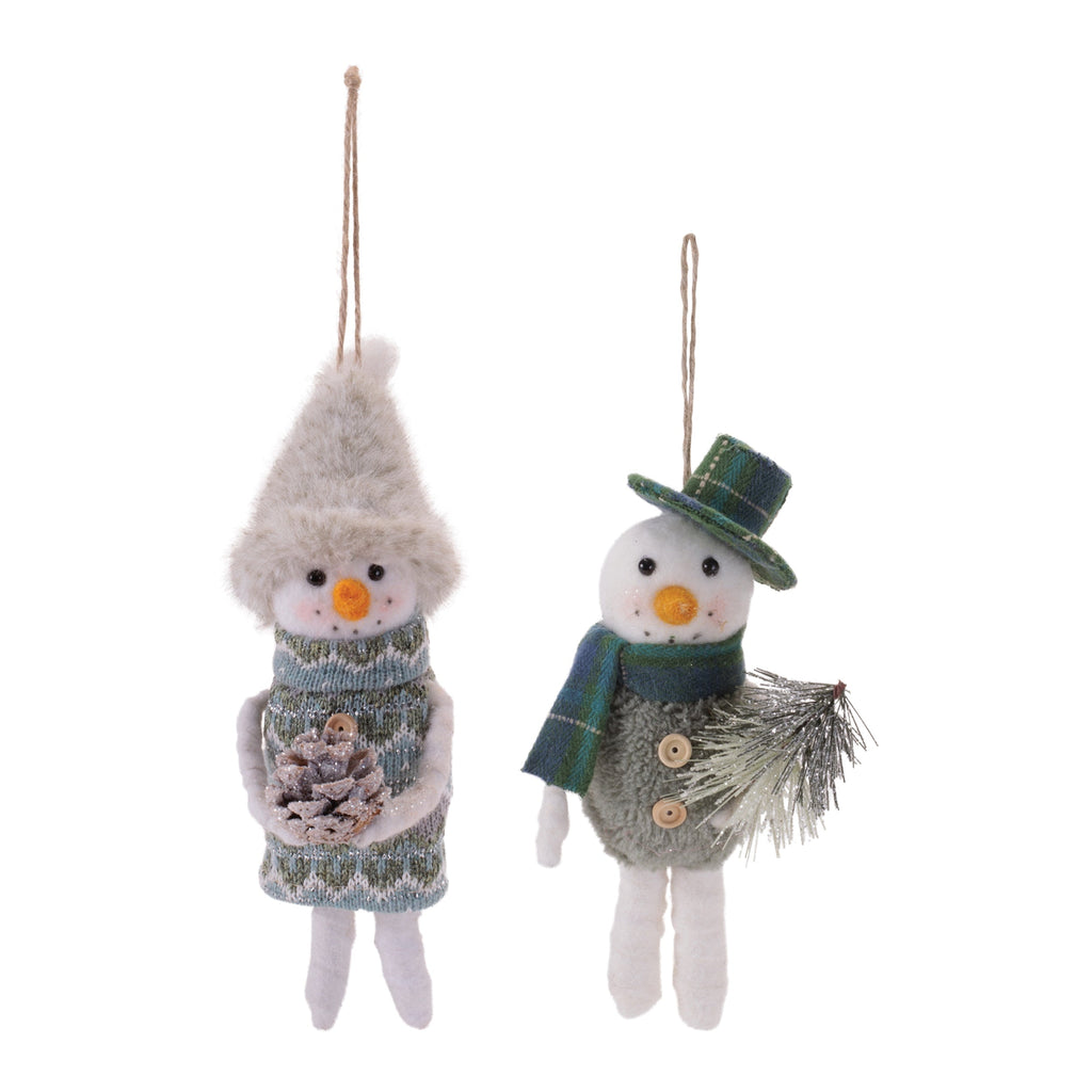 Large Snowman Ornaments (Set of 6)