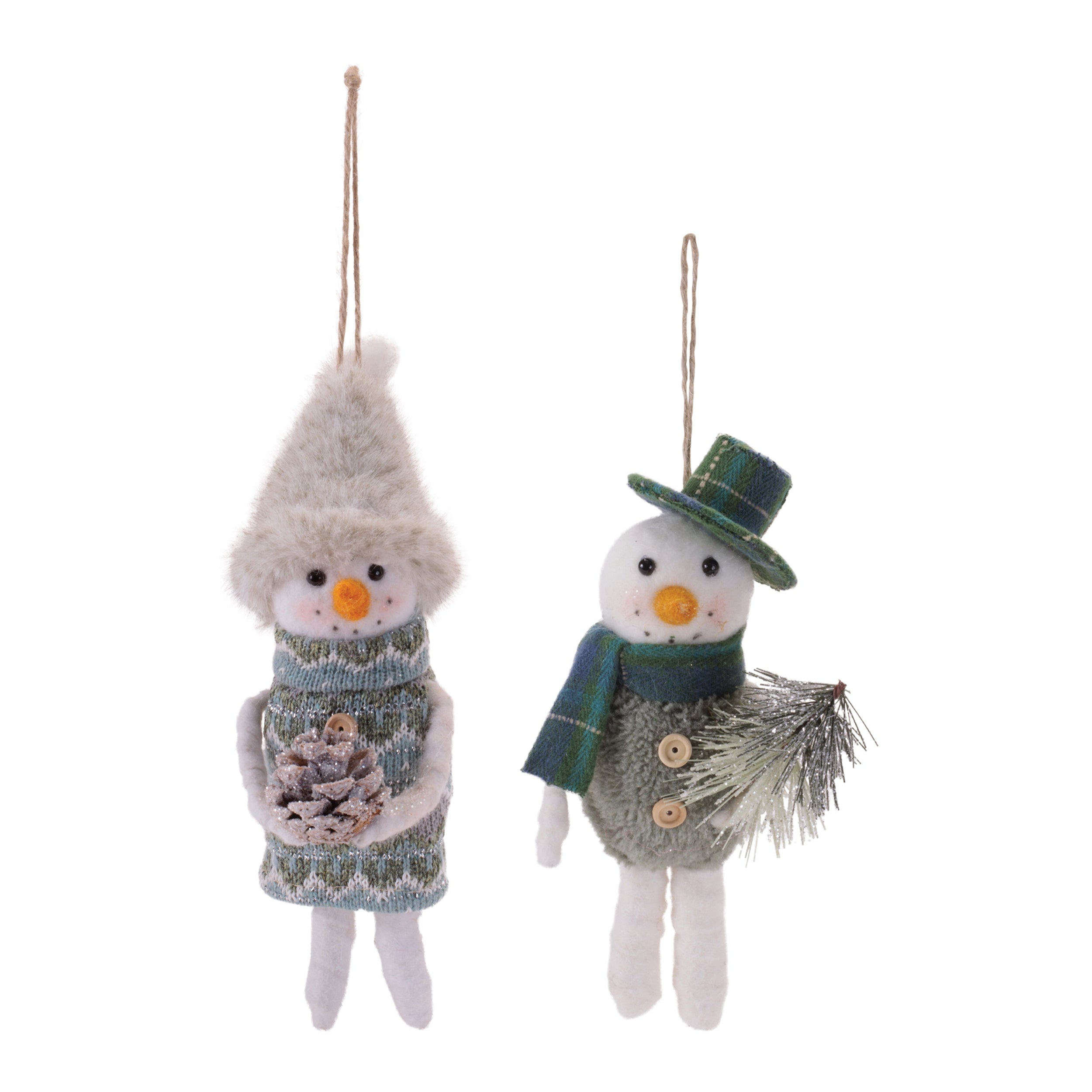 Large Snowman Ornaments (Set of 6)