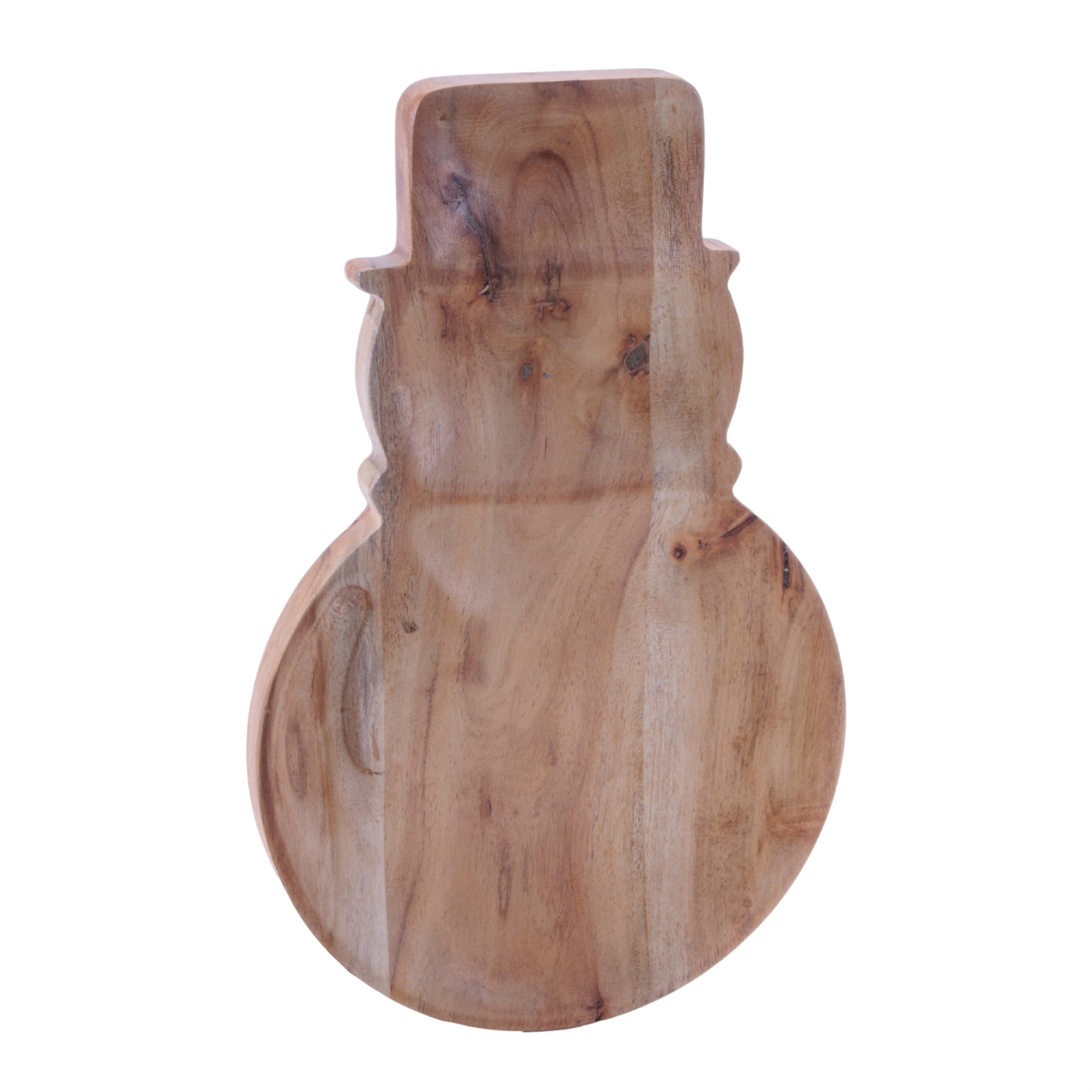 Wood Snowman Divided Serving Tray 15"L