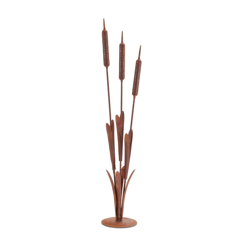 Iron Cattail Decor 32"H