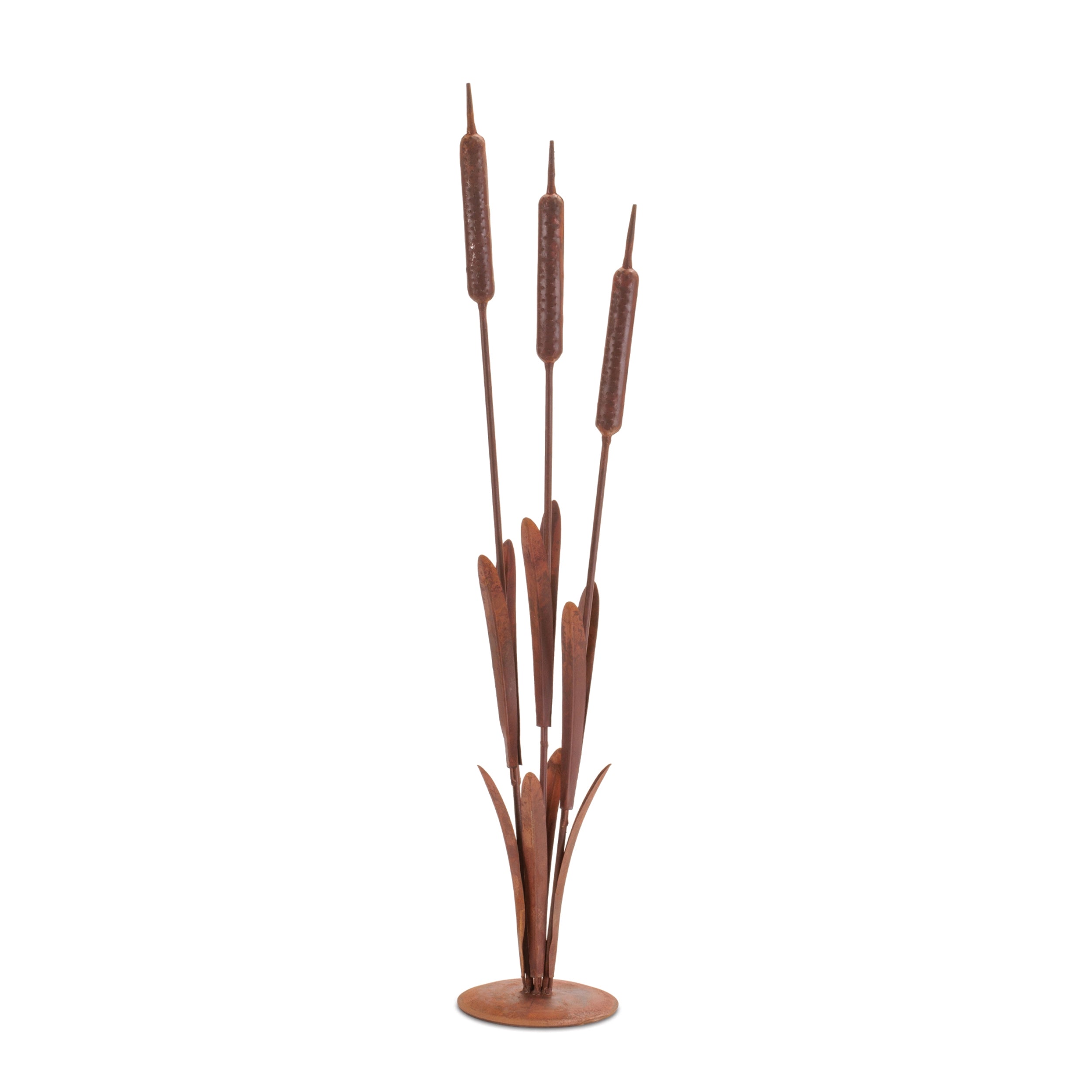 Iron Cattail Decor 32"H