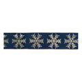 Snowflake Velvet Wired Ribbon 4" x 5 Yds.