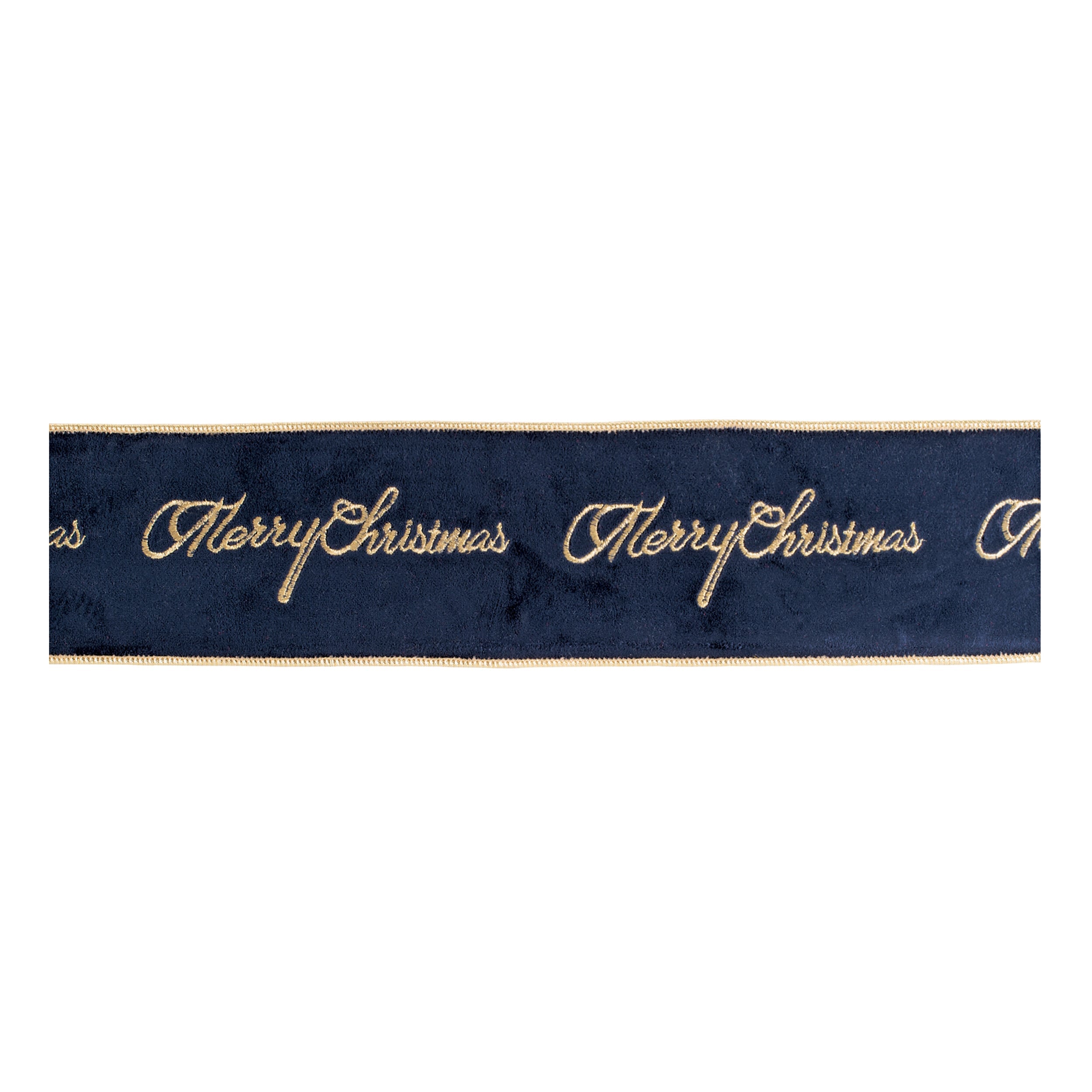 ÒMerry ChristmasÓ Velvet Wired Ribbon 4" x 5 Yds.