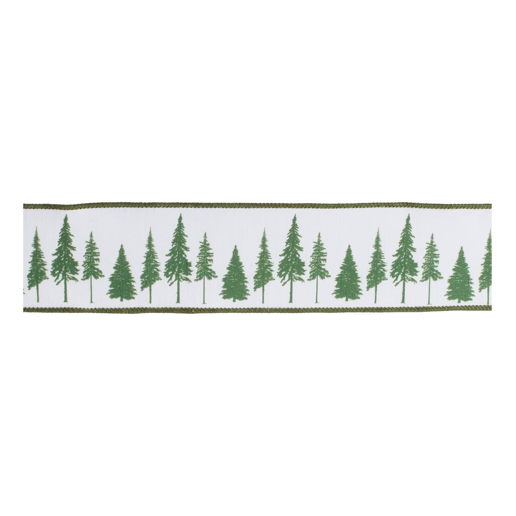 Pine Tree Wired Ribbon (Set of 2)