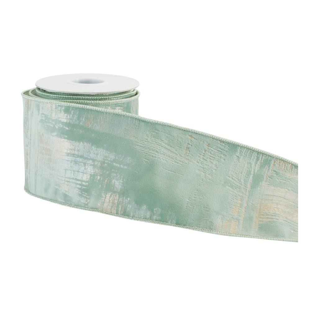 Distressed Brushstroke Wired Ribbon 4" x 5 Yds.
