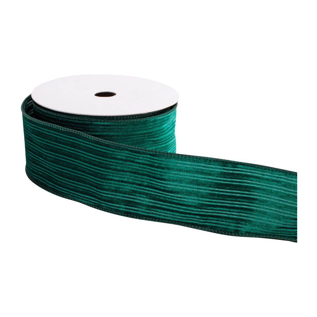 Emerald Textured Wired Ribbon 2.5" x 10 Yds.