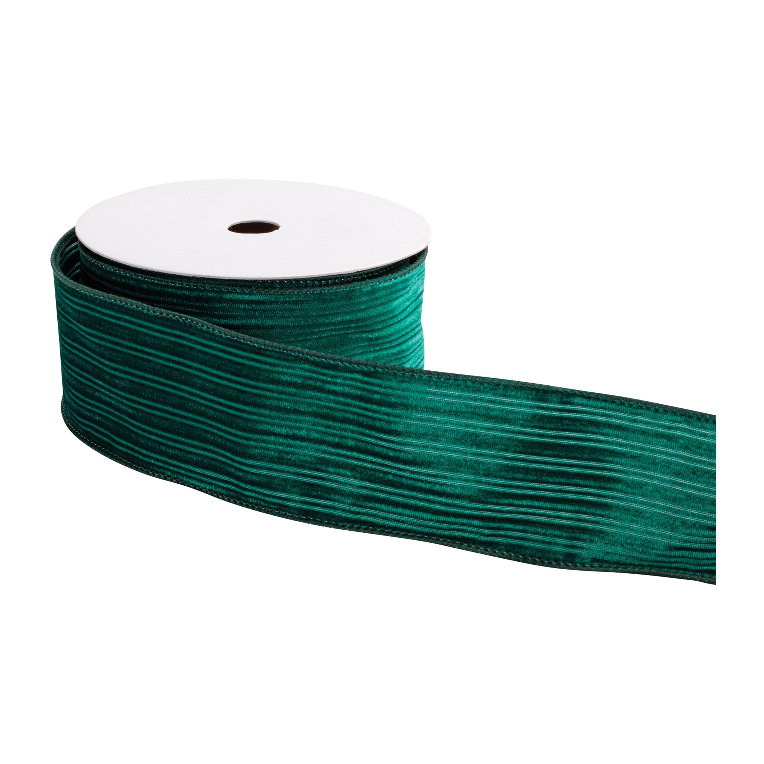 Emerald Textured Wired Ribbon 2.5" x 10 Yds.
