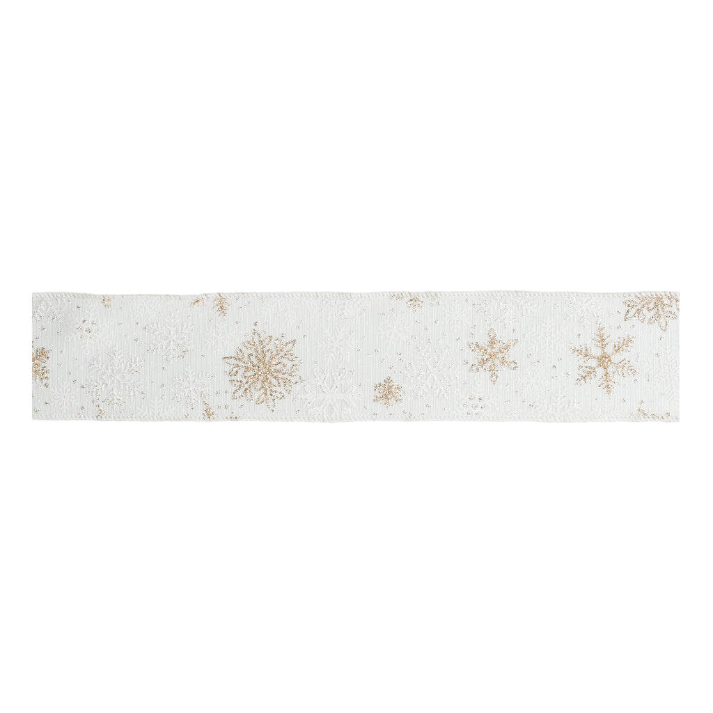 Snowflake Wired Ribbon 2.5" x 10 Yds.