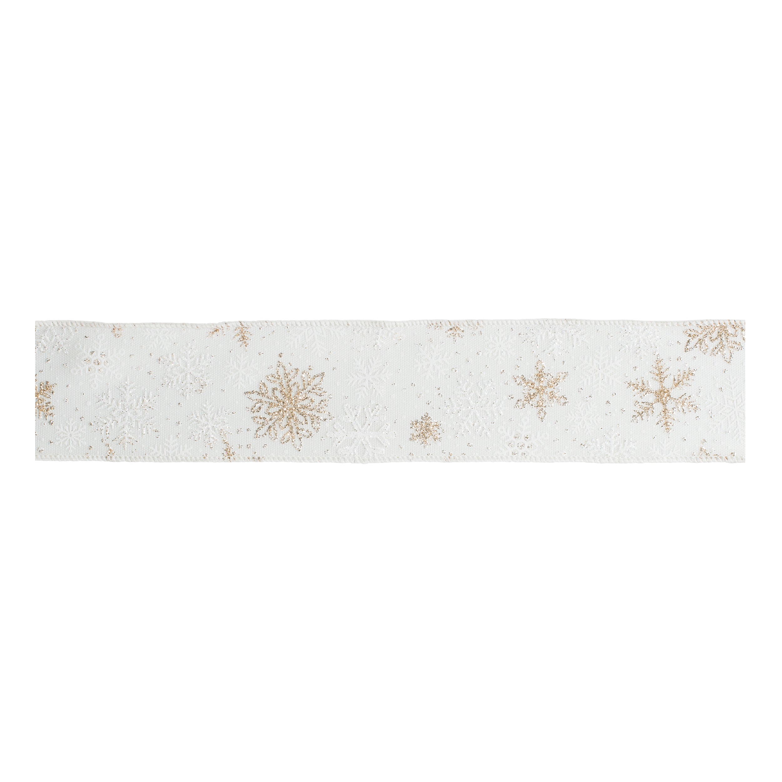 Snowflake Wired Ribbon 2.5" x 10 Yds.