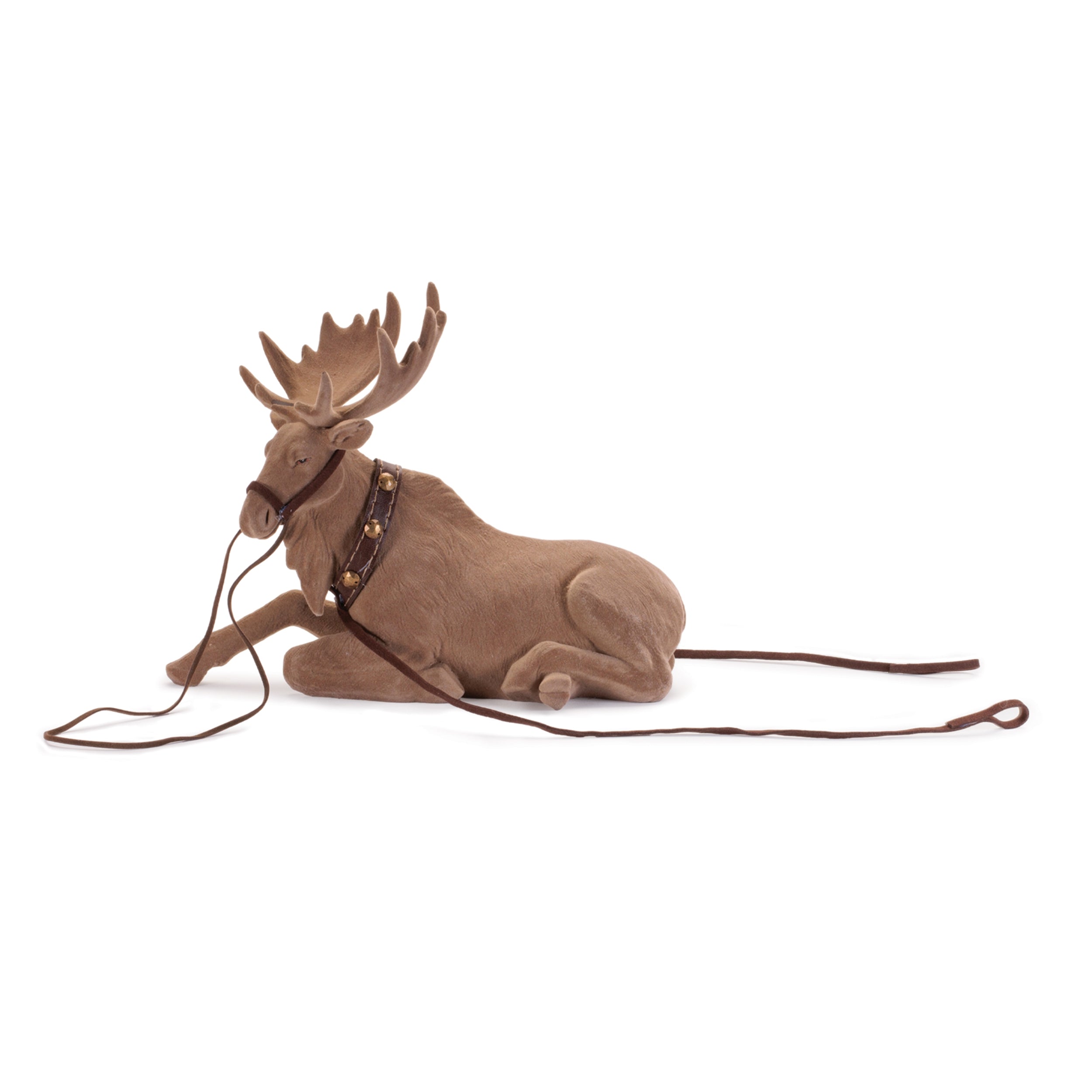 Felt Moose with Reigns (Set of 2)