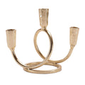 Modern Metal Tabletop Candelabra 7"H