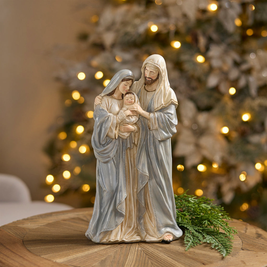 Holiday Family Statue 12"H