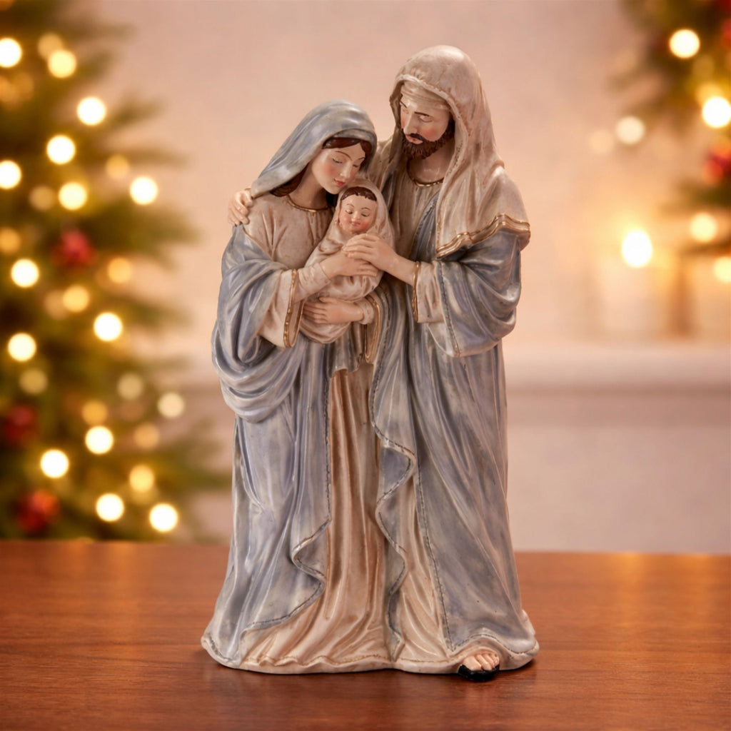Holiday Family Statue 12"H