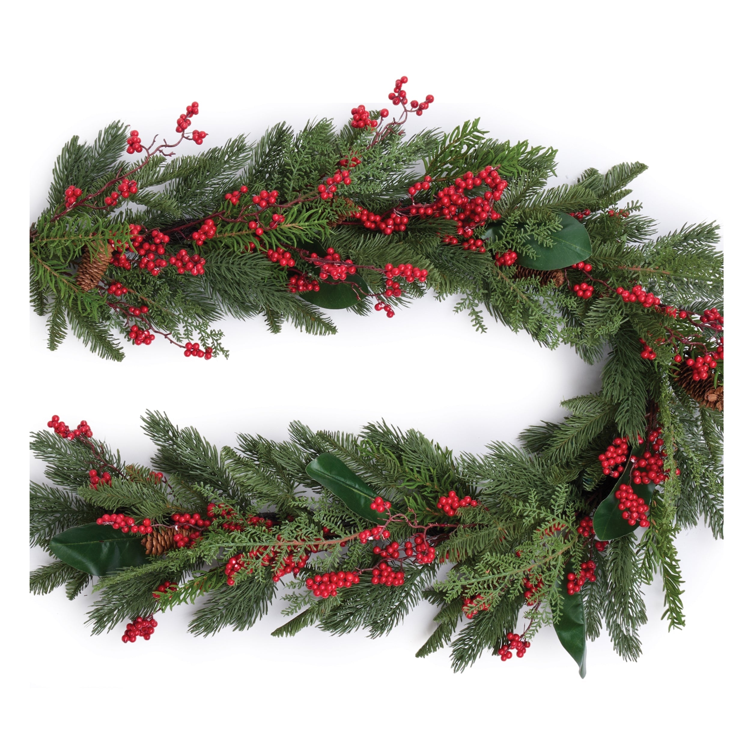 Pine and Berry Garland 6'L