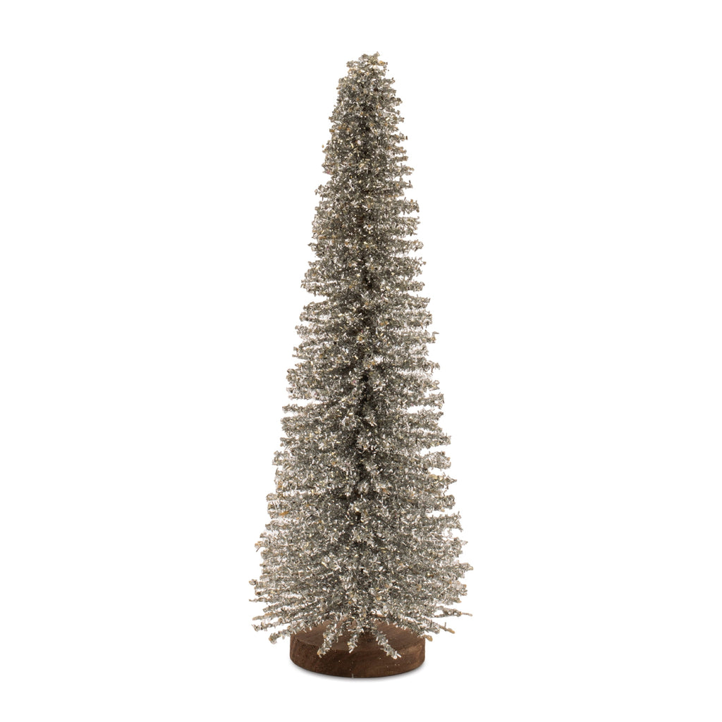 Glitter Iron Christmas Tree 17.5"H