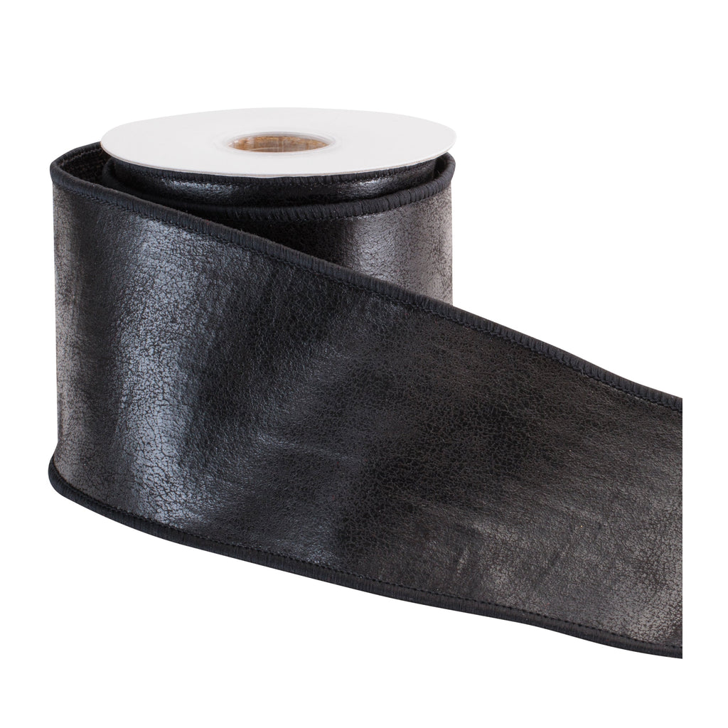 Leather Wired Ribbon 4" x 5 Yds.