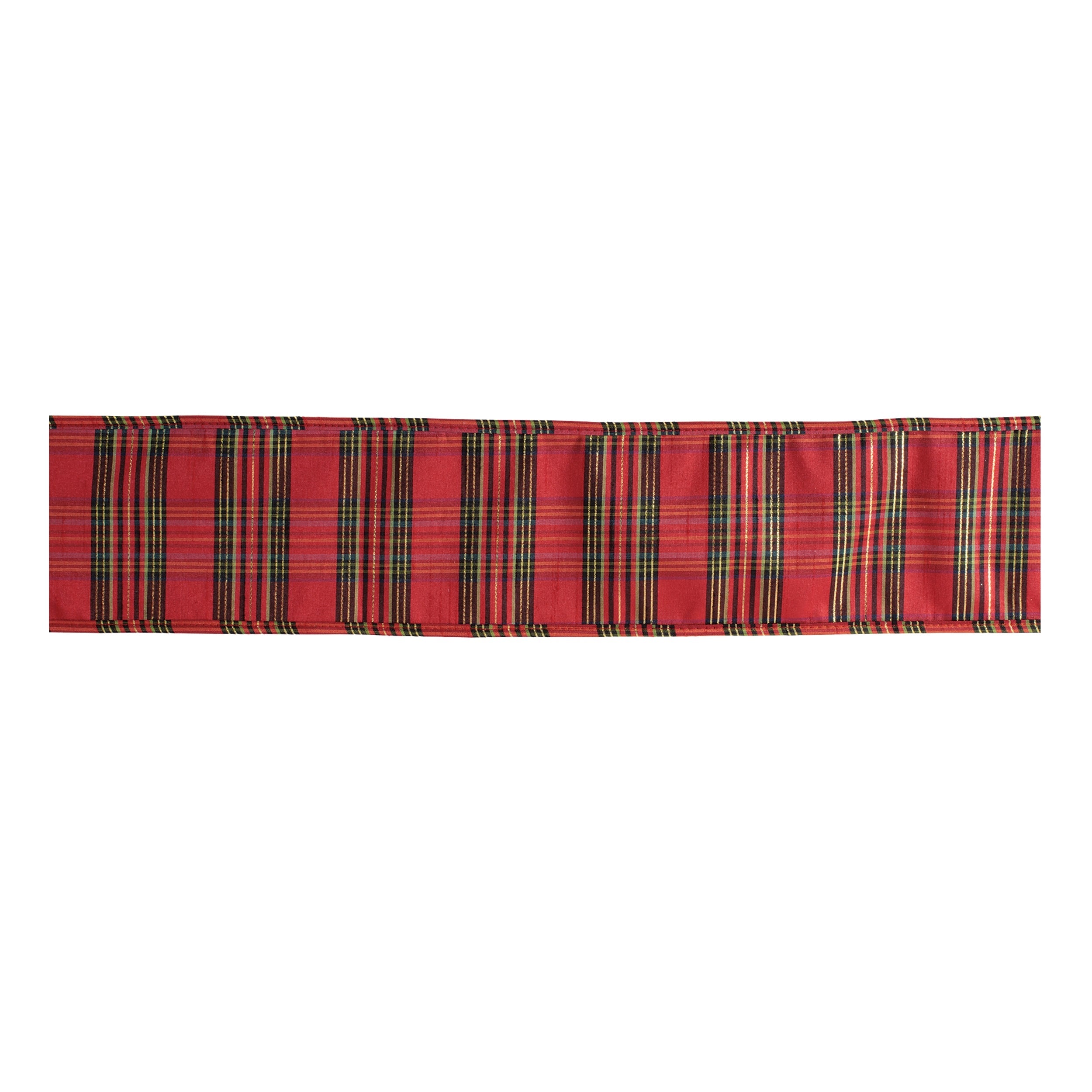 Glittered Plaid Wired Ribbon 4" x 5 Yds.