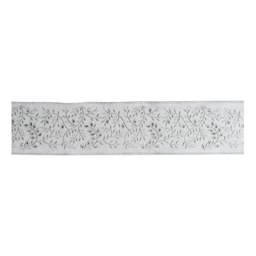 Embroidered Vine Wired Ribbon 4" x 5 Yds.