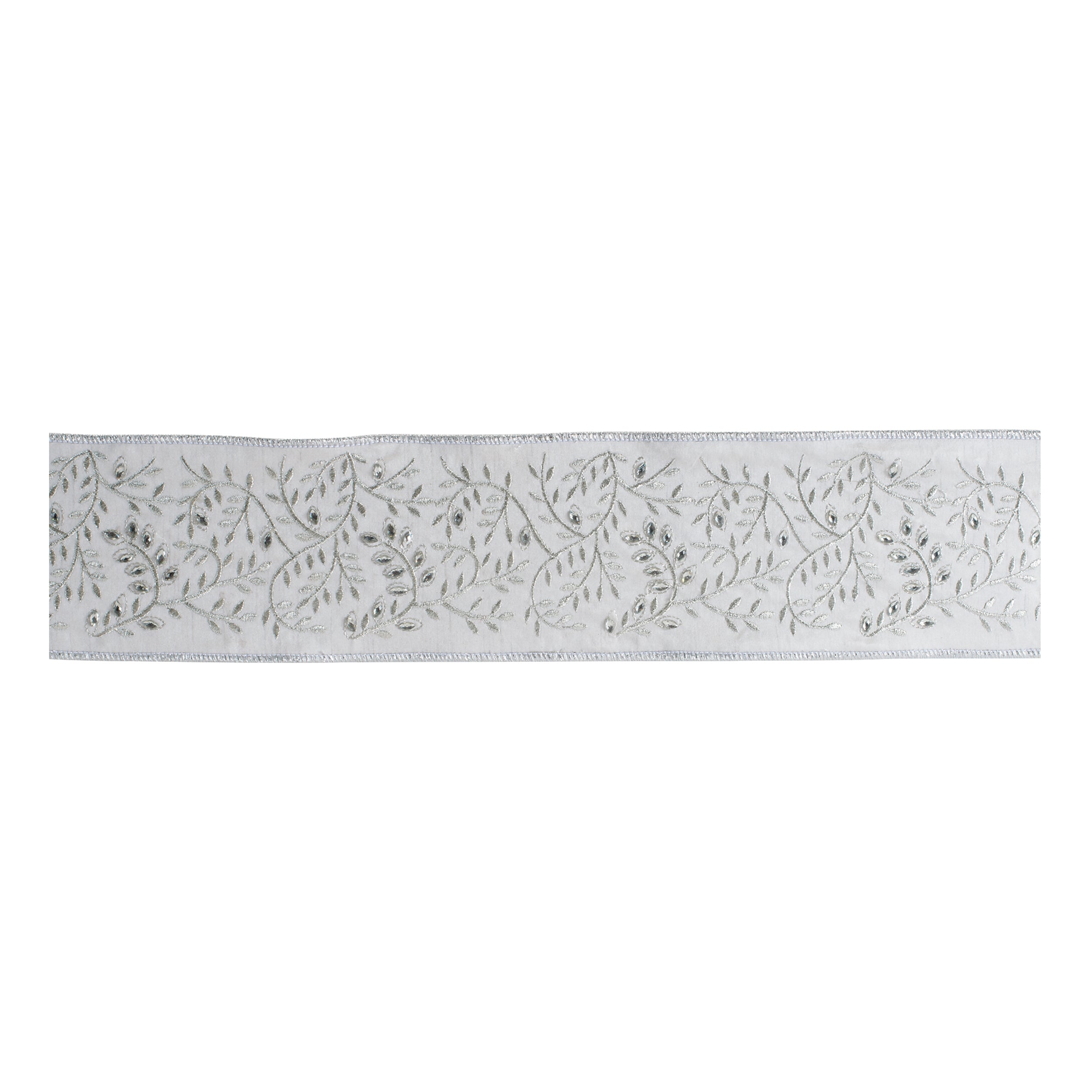 Embroidered Vine Wired Ribbon 4" x 5 Yds.