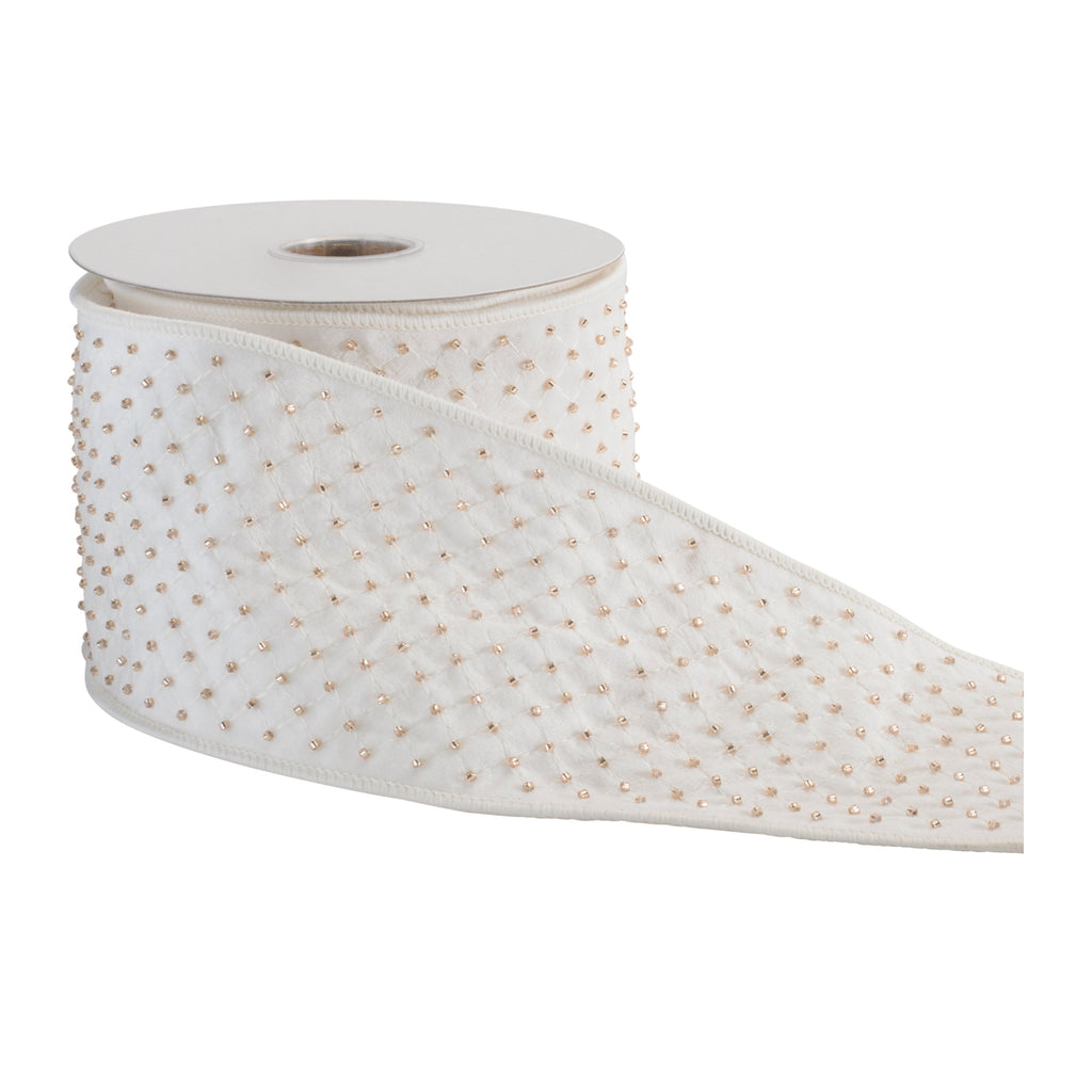 Sheer Dot Wired Ribbon 4" x 5 Yds.